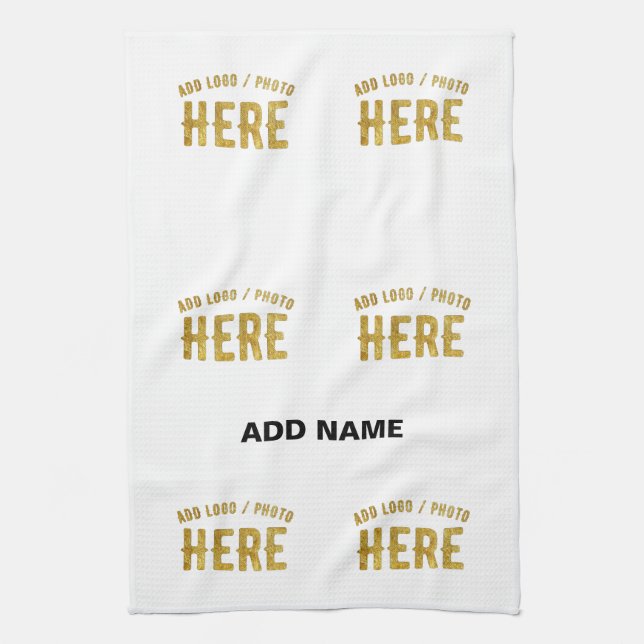 PAÑO DE COCINA ELEGANTE MODERNO PERSONALIZABLE BLANCO VERIFICADO  (Vertical)