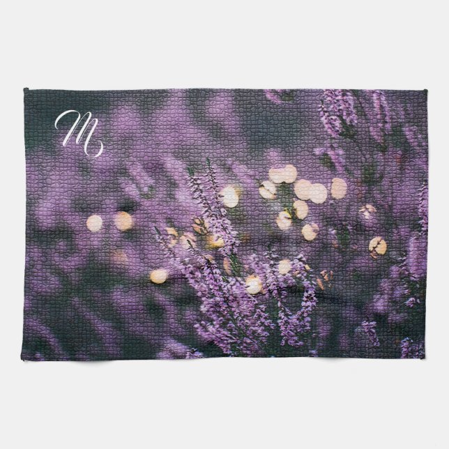 Paño De Cocina Elegante Monogramado Floral (Horizontal)