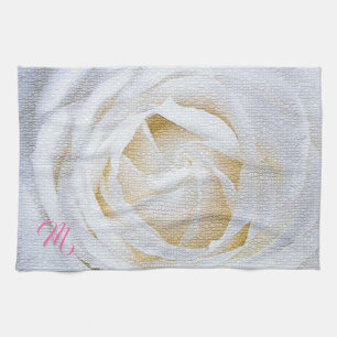 Paño De Cocina Elegante Monogramado Floral