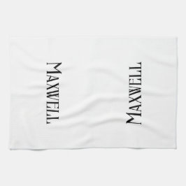 Paño De Cocina Elegante negrita Nombre de familia personalizada n