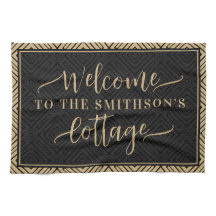 Elegante Oro Y Negro Clásico Bienvenidos A Nuestra