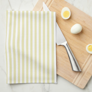 Paño De Cocina Elegante Pale Goldenrod y White Strike