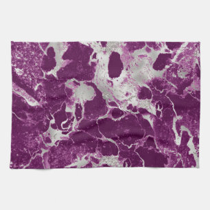 Paño De Cocina Elegante Patrón Abstracto de Violeta Púrpura Chic