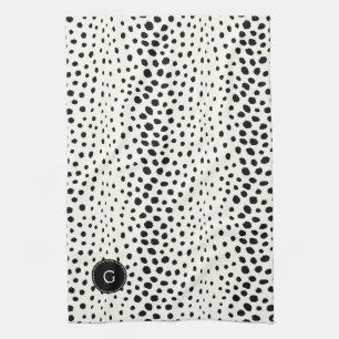 Paño De Cocina Elegante patrón de estampado de leopardo en blanco