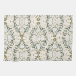 Paño De Cocina Elegante patrón floral neutral