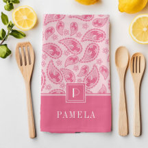 Elegante Patrón Rosa Monograma
