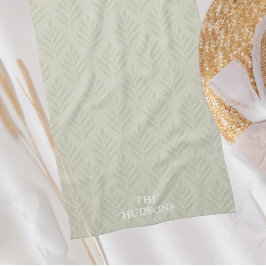 Paño De Cocina Elegante Personalizado Botánico Ecológico de Oliva