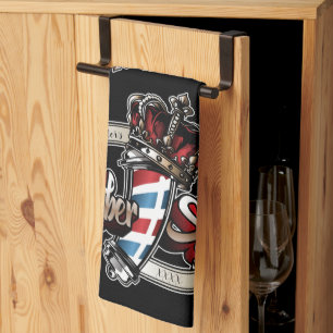 Paño De Cocina Elegante polo de barbero y personalización de la c