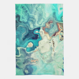 Paño De Cocina Elegante Resumen de marbel oscuro