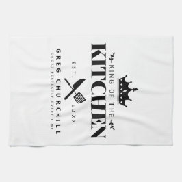 Paño De Cocina Elegante Rey de la Cocina Moderna Personalizada