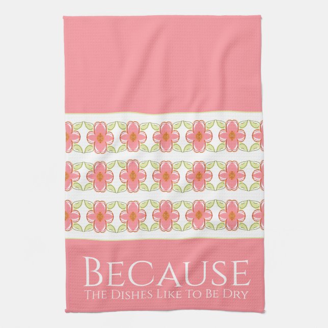 Paño De Cocina Elegante rosa Rubor (Vertical)