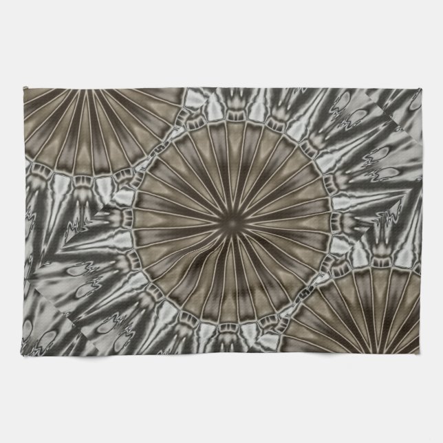 Paño De Cocina Elegante y elegante diseño de Kaleidoscope Gris ma (Horizontal)