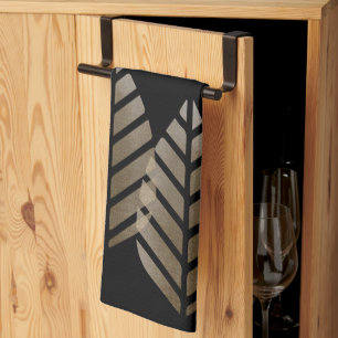 Paño De Cocina Elegantes piñas de cobre patrón platino