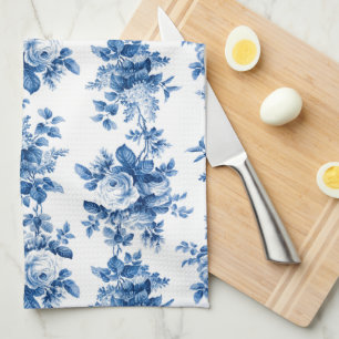 Paño De Cocina Elegantes Rosas azules de China