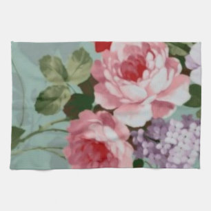 Paño De Cocina Elegantes rosas rojas rosadas de época