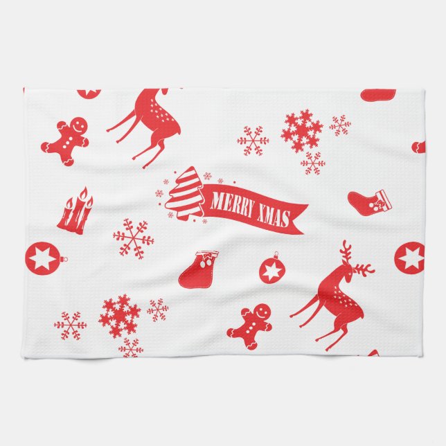 Paño De Cocina Elementos de los Navidades (Horizontal)