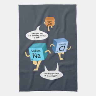 Paño De Cocina Elementos de tabla periódica de química