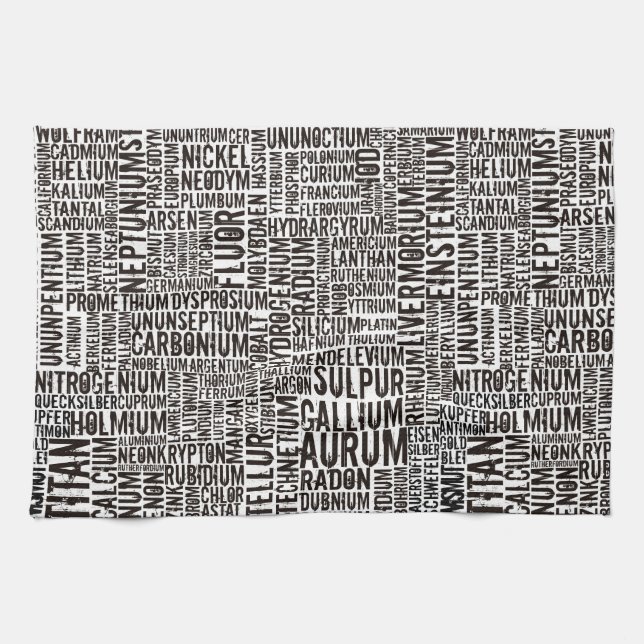 Paño De Cocina Elementos químicos (Horizontal)