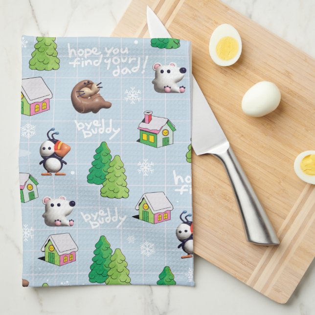 Paño De Cocina Elf the Movie | Adiós, Buddy, Espero Que Encuentre (Doblado Cuarto)