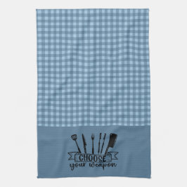 Paño De Cocina Elija su arma - Colocación de búfalo azul