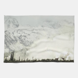 Paño De Cocina Elk en el Parque Nacional de Grand Teton