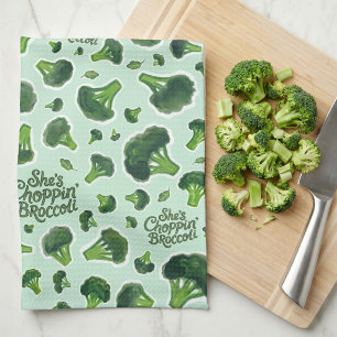 Paño De Cocina Ella está picando brócoli Humor de la Generación X