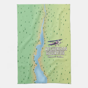 Paño De Cocina Embalse de Kuchurhan Ucrania & Moldavia Mapa