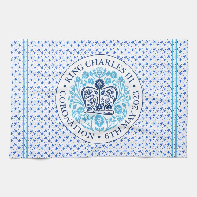 Paño De Cocina Emblema de coronación del rey Carlos III (Horizontal)