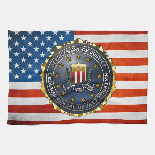 Paño De Cocina Emblema del FBI (Horizontal)