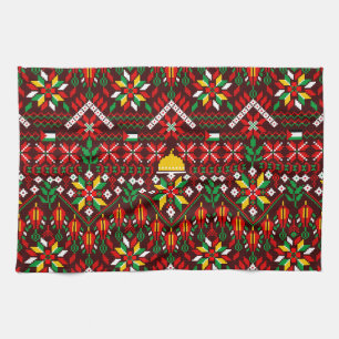 Paño De Cocina Embrodería tradicional de Palestina Tatreez