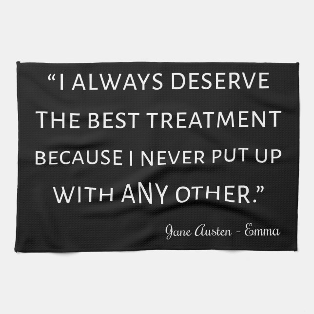 Paño De Cocina Emma De Jane Austen Cita II (Horizontal)