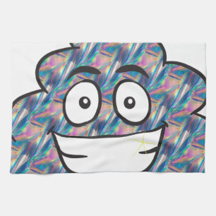 Paño De Cocina emoji de caca holográfica