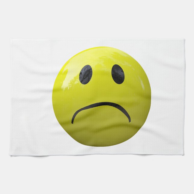 Paño De Cocina emoji de cara infeliz (Horizontal)