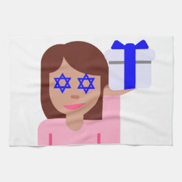 Paño De Cocina emoji de giro de pelo de chanukkah