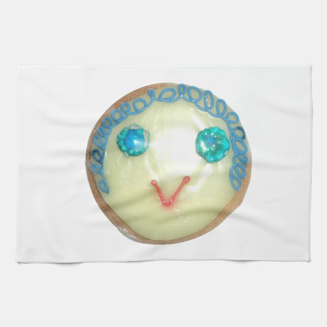 Paño De Cocina Emoji de pelo azul Arte Imprimir/Gráfico (Horizontal)