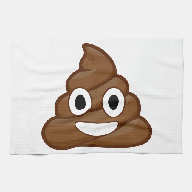 Paño De Cocina emoji de poop (Horizontal)