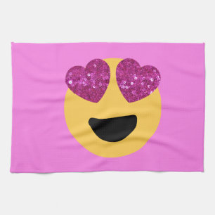 Paño De Cocina emoji del ojo del corazón