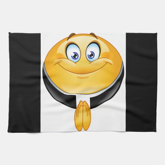 Paño De Cocina emoji del sacerdote (Horizontal)