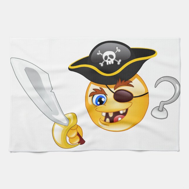 Paño De Cocina emoji pirata (Horizontal)