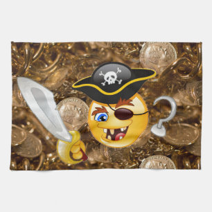 Paño De Cocina emoji pirata del tesoro
