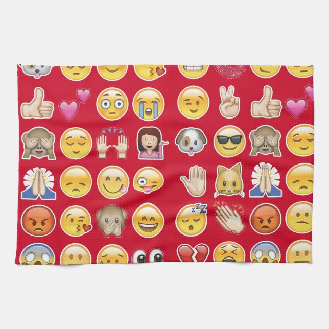 Paño De Cocina emoji roja (Horizontal)