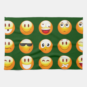 Paño De Cocina emoji verde oscuro