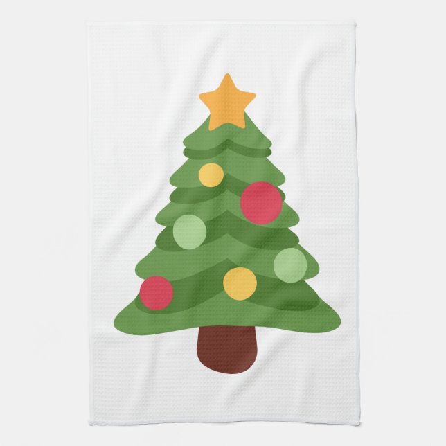 Paño De Cocina emojis de árboles de navidad (Vertical)