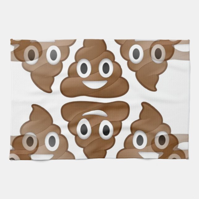 Paño De Cocina emojis de poop (Horizontal)