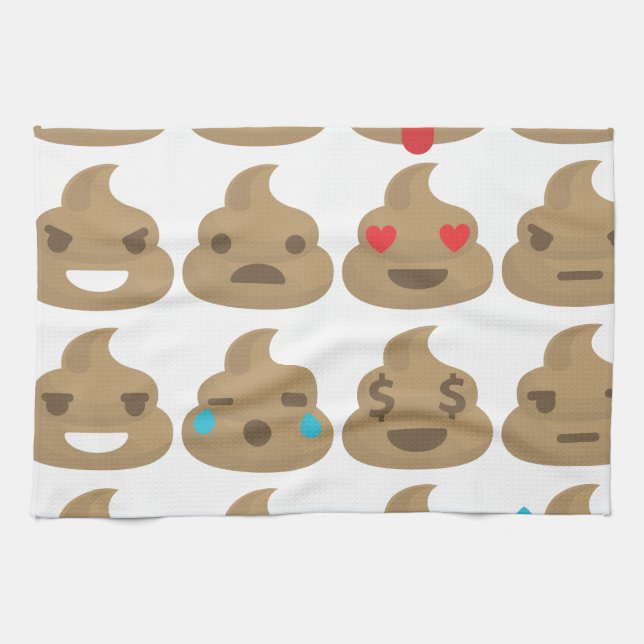 Paño De Cocina emojis de poop (Horizontal)