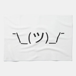 Paño De Cocina Emoticon de arbusto ¯\_(ツ)_/ Ø Kaomoji japonés