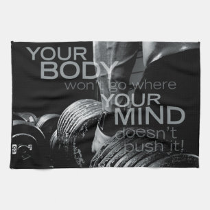 Paño De Cocina Empujar tu mente y cuerpo - Motivación de entrenam