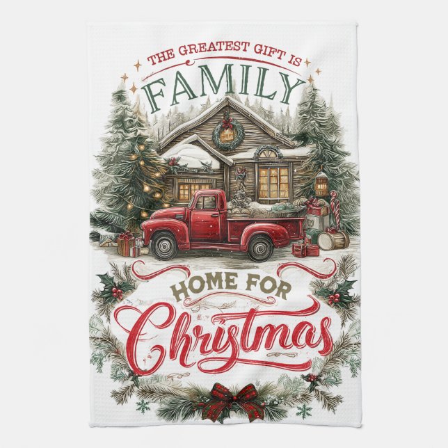 Paño De Cocina En casa por Navidad  (Vertical)