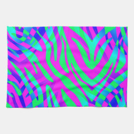 Paño De Cocina En el lado salvaje, colorida impresión abstracta d