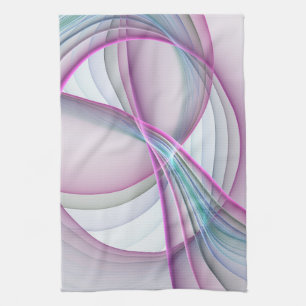 Paño De Cocina En Movimiento, Moderno Arte Fractal Abstracto Colo